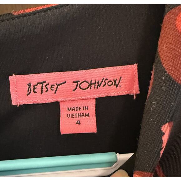 Betsey‎ Johnson Dress Sz 4 Rockabilly Pinup Retro Cherry Print Bombshell 50s 60s - Picture 8 of 15